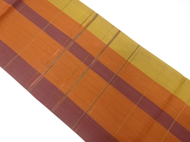 JAPANESE FUKURO OBI / WOVEN ABSTRACT GRID